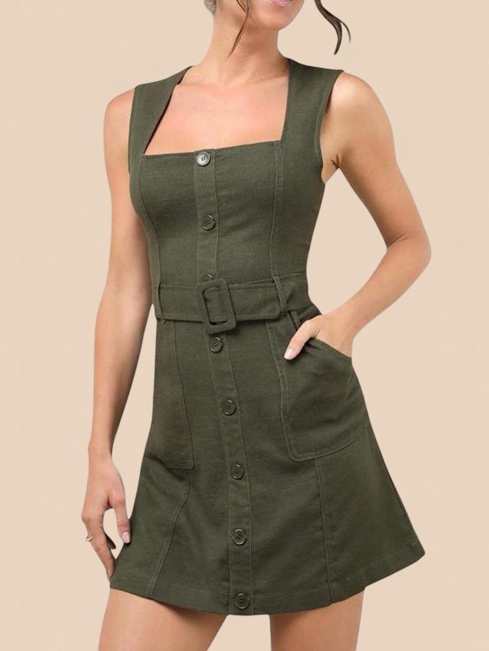 Brand NEW - Lulus Olive Dress
